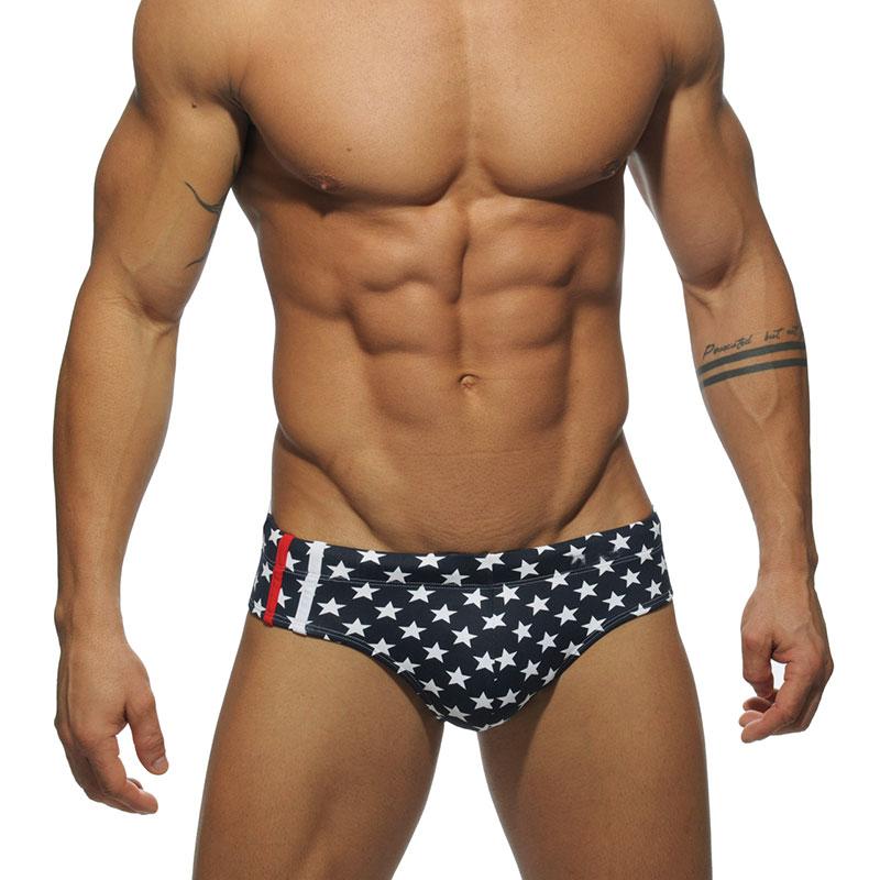 Stars + Stripes Swim Briefs | dmunderwear detail image 3