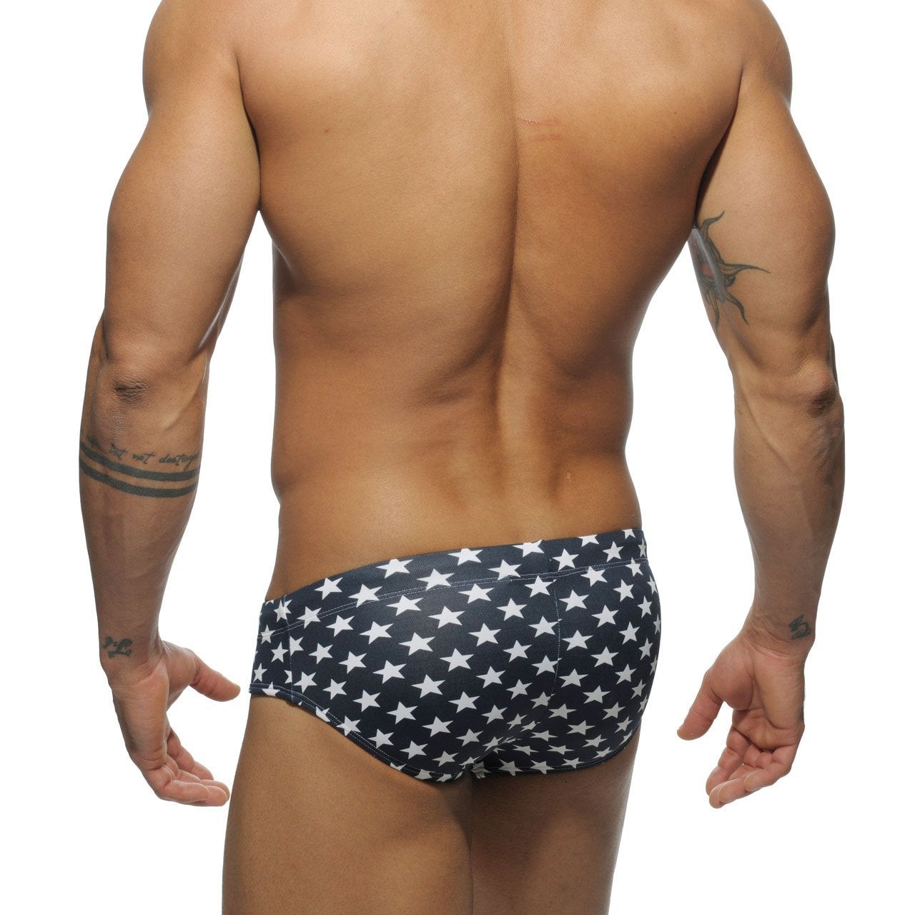 Stars + Stripes Swim Briefs | dmunderwear detail image 4