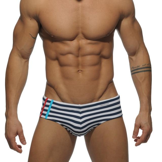 Stars + Stripes Swim Briefs | dmunderwear detail image 6