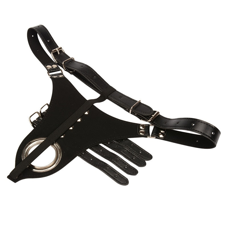 Strapped BDSM Penis Restraint Belt With Buckles | dmunderwear product image 5