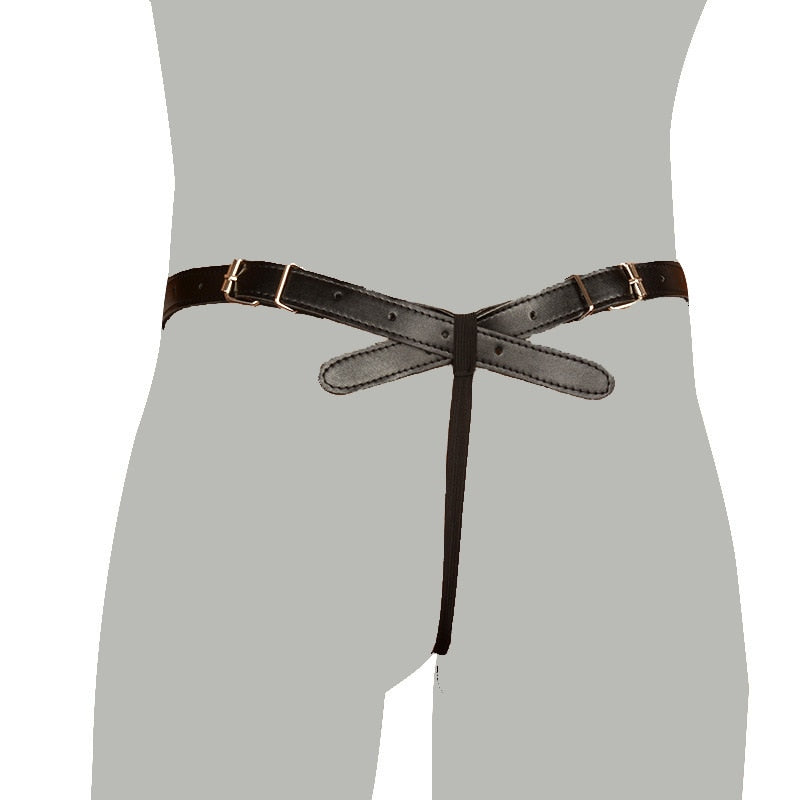 Strapped BDSM Penis Restraint Belt With Buckles | dmunderwear product image 6