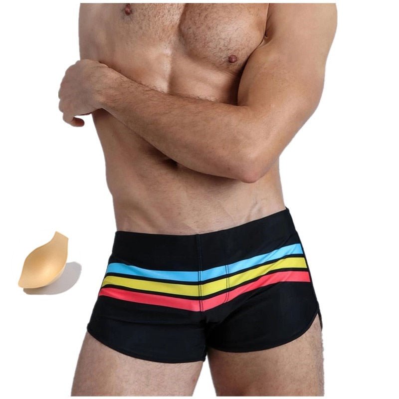Striped Away Swim Trunks | dmunderwear detail image 10