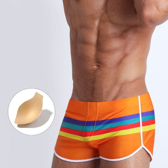 Striped Away Swim Trunks | dmunderwear detail image 12