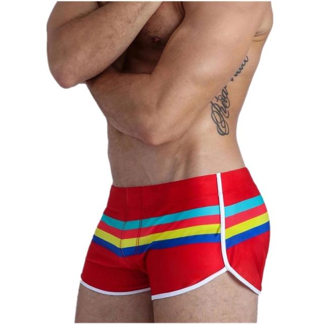Striped Away Swim Trunks | dmunderwear detail image 7