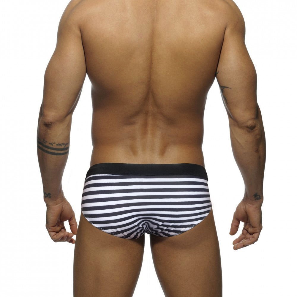 Striped Bowtie Swim Briefs | dmunderwear detail image 11