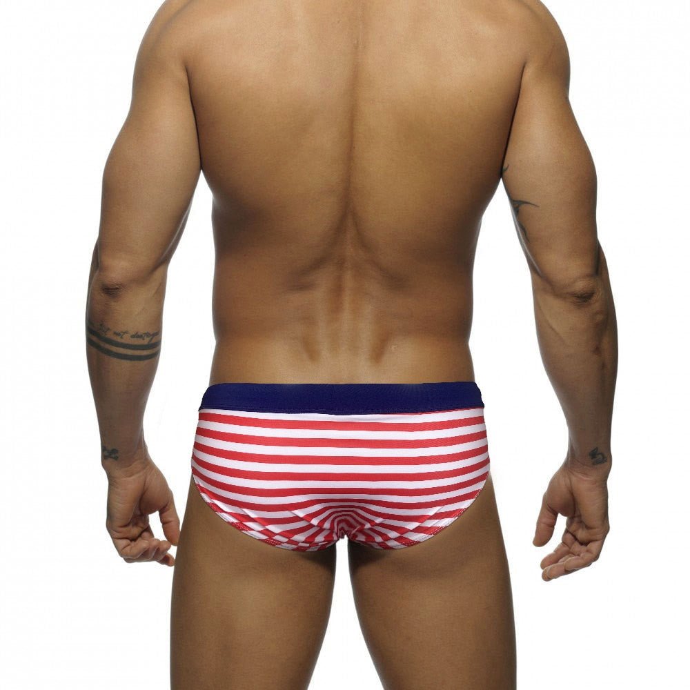 Striped Bowtie Swim Briefs | dmunderwear detail image 8
