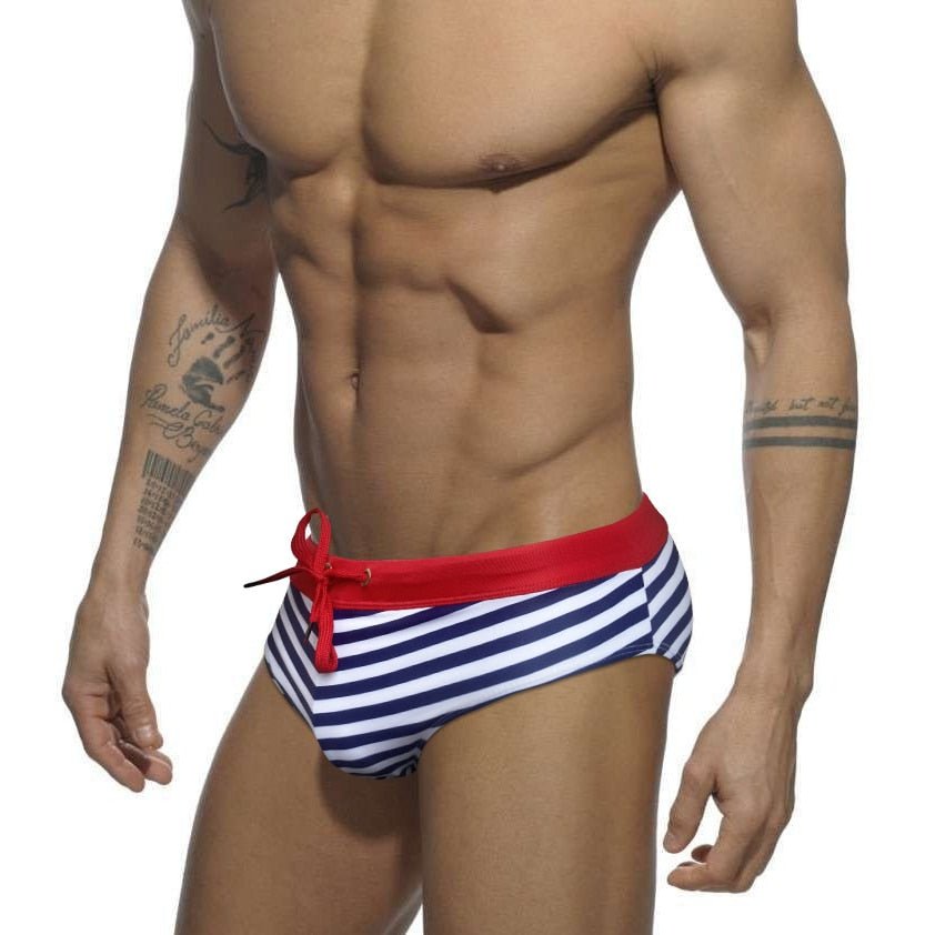 ORVLS Striped Bowtie Swim Briefs | dmunderwear detail image 5