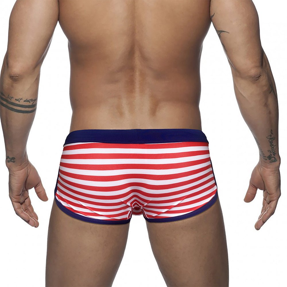 Striped Bowtie Swim Trunks | dmunderwear detail image 10