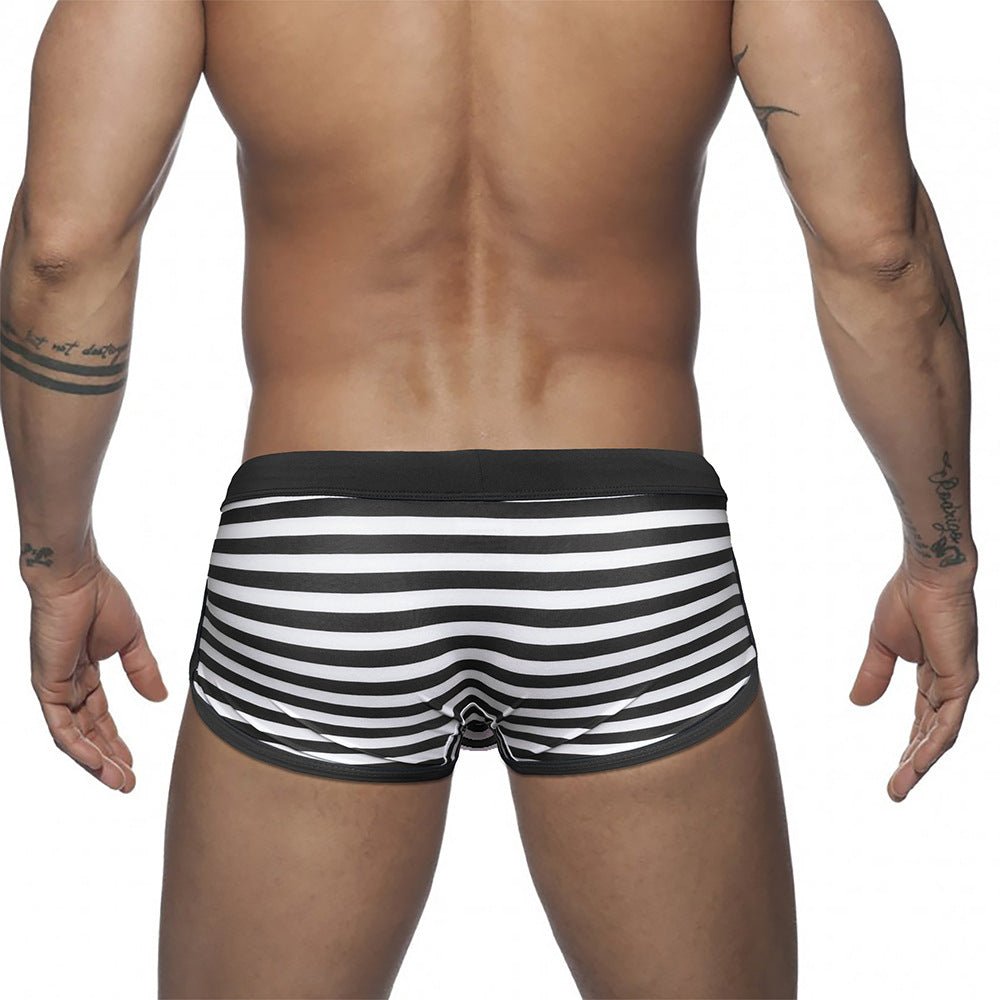 Striped Bowtie Swim Trunks | dmunderwear detail image 6