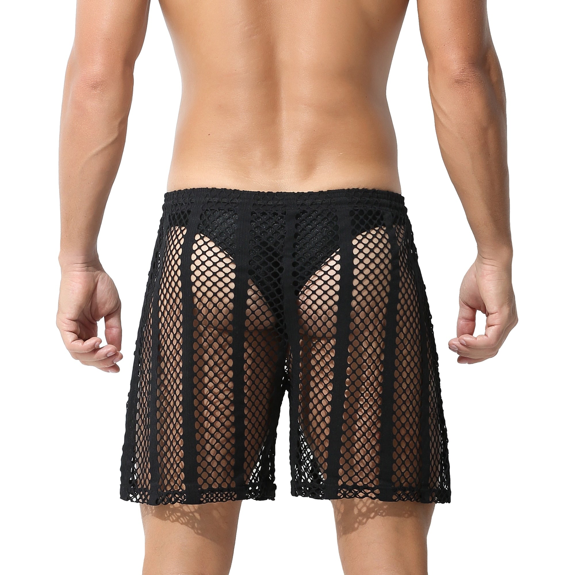 Striped Hoodie Mesh Suit | dmunderwear detail image 6