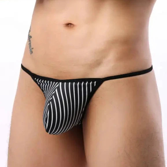 Striped Micro G-String | dmunderwear detail image 1