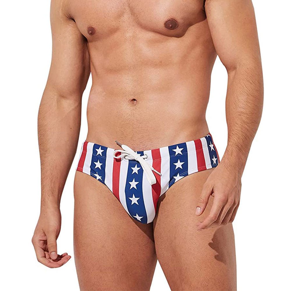 Striped Patriotic Swim Briefs | dmunderwear product image 1