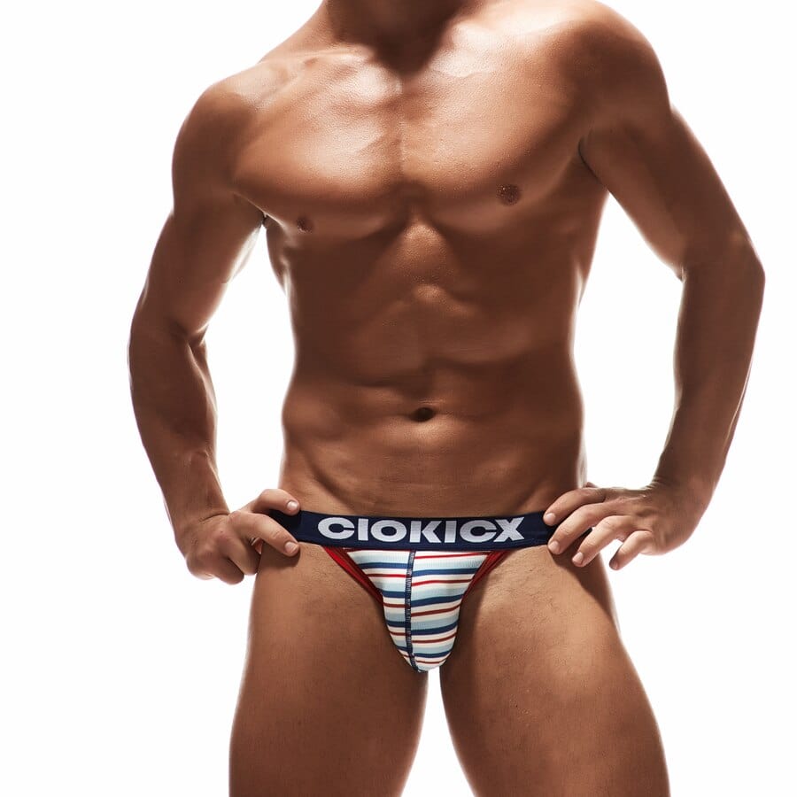 Striped Team Player Jockstrap | dmunderwear variant image