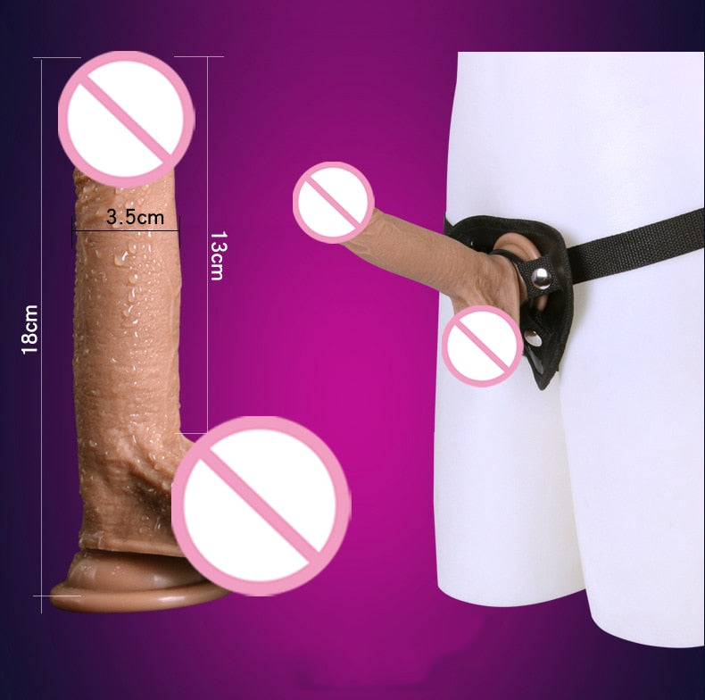 Super Realistic Dildo With Strapon Option | dmunderwear detail image 1