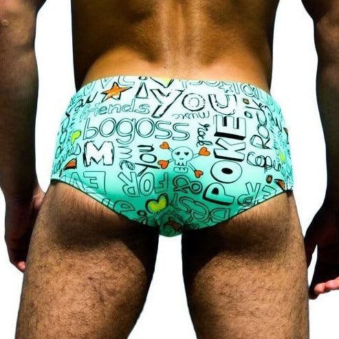 Taddlee Shout Out Swim Trunks | dmunderwear detail image 2