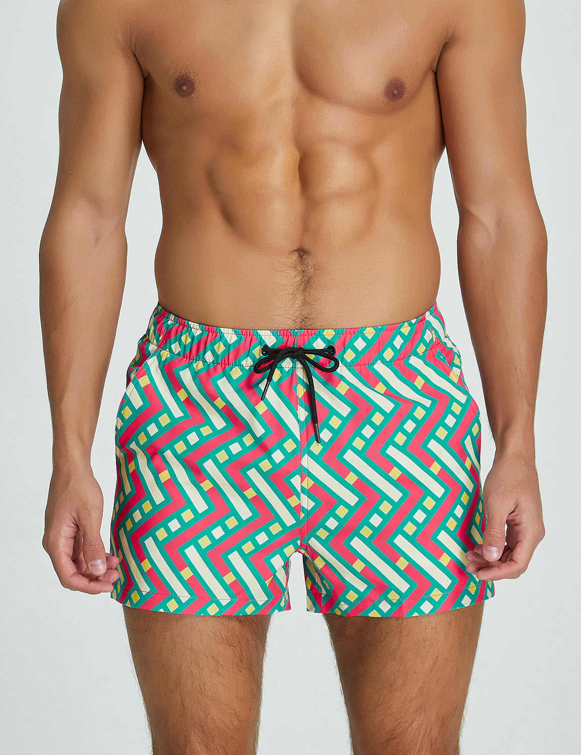 Training Sport Shorts 11301 with Quick-Dry in Mixed Green & Red | dmunderwear variant image