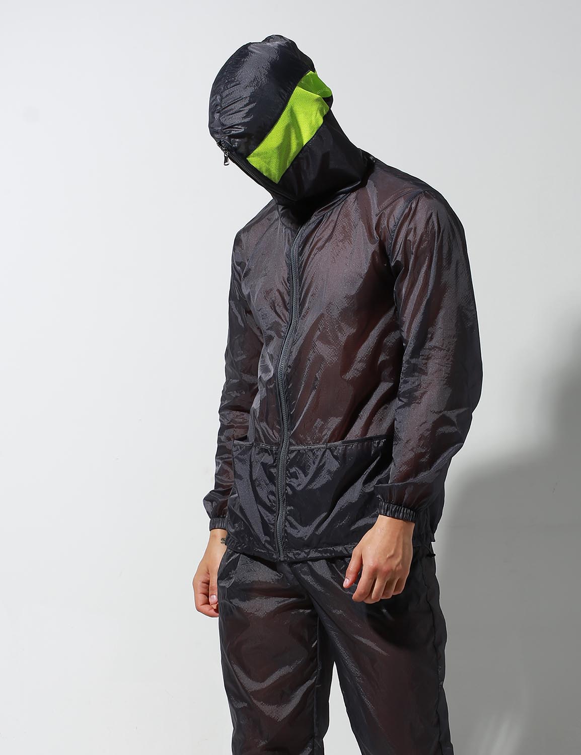 Translucent Quick-Dry Sport Long Sleeve Hooded Jacket S2902 | dmunderwear variant image