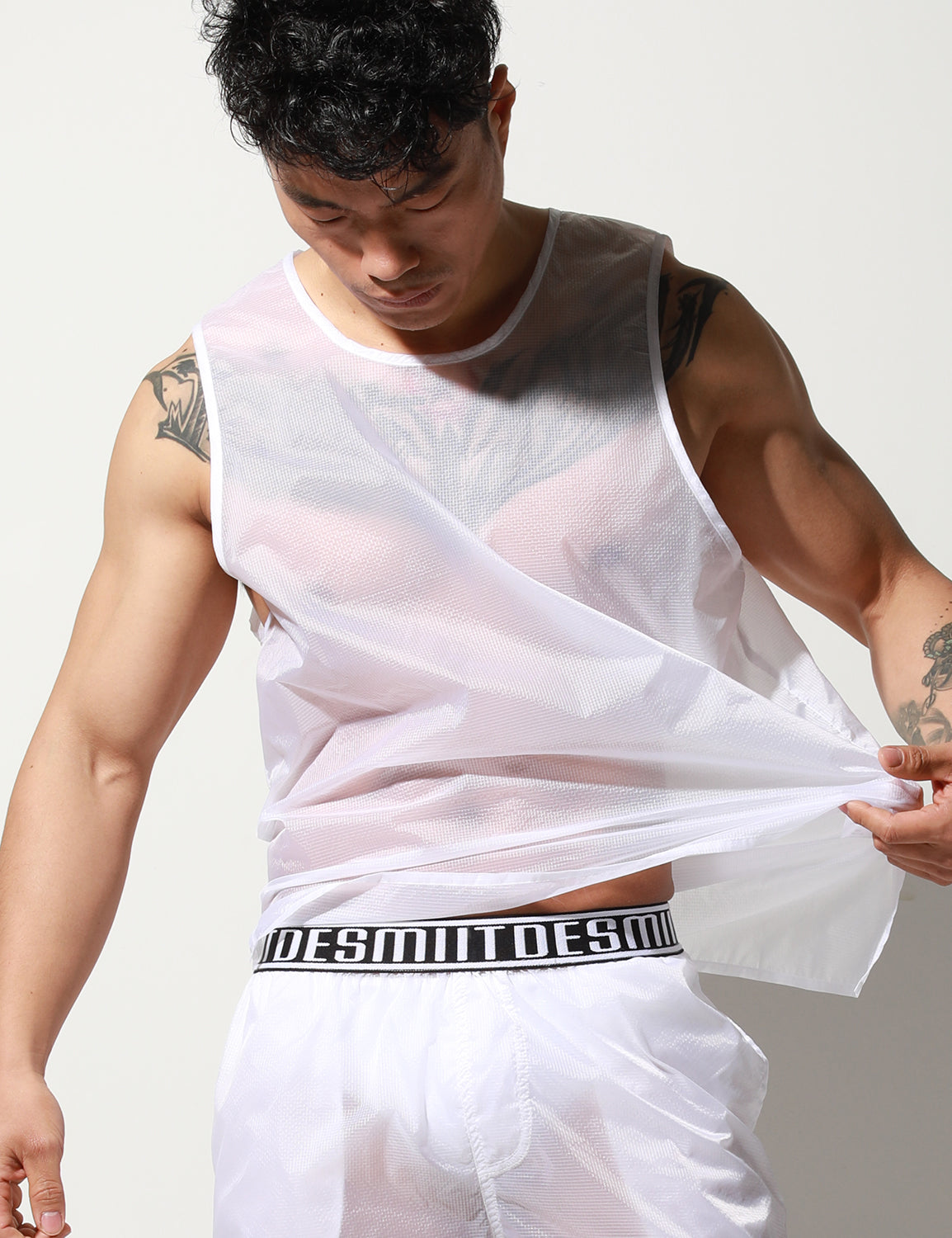 Translucent Tank Top or Shorts | dmunderwear variant image