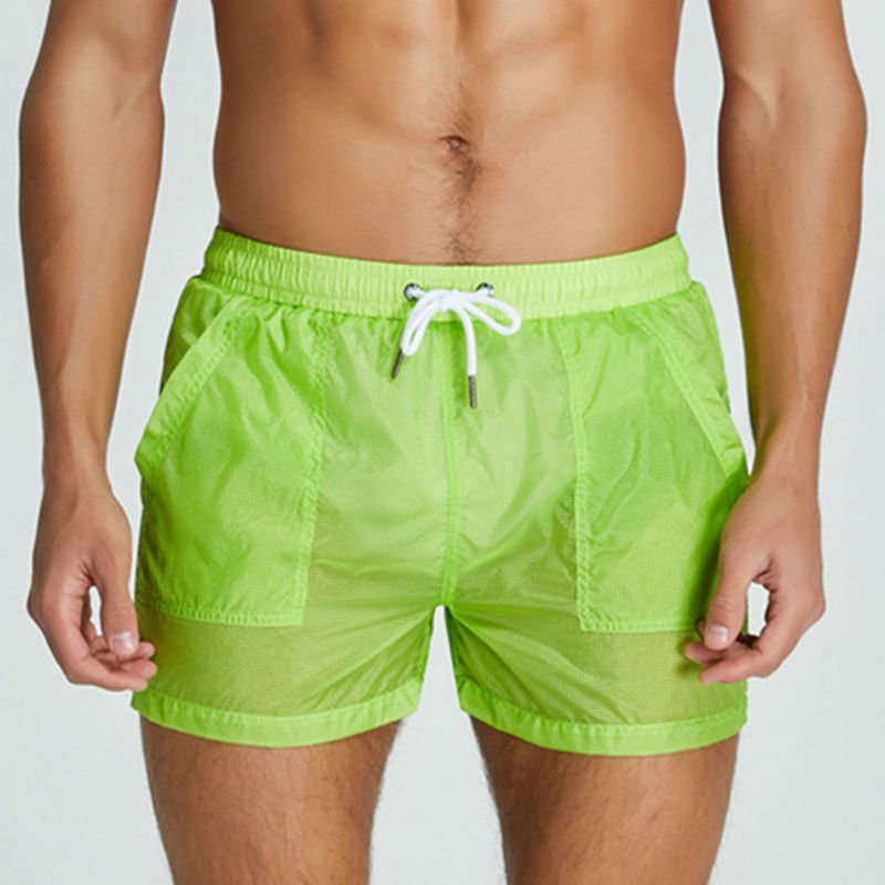 ORVLS Transparent Pocketed Board Shorts | dmunderwear detail image 6