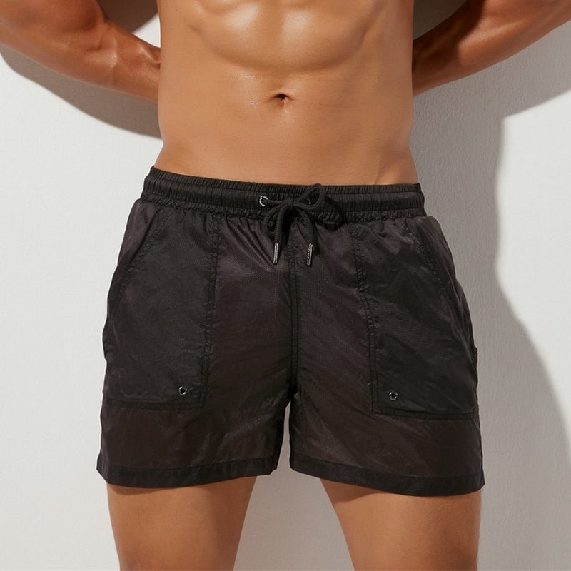 ORVLS Transparent Pocketed Board Shorts | dmunderwear detail image 9