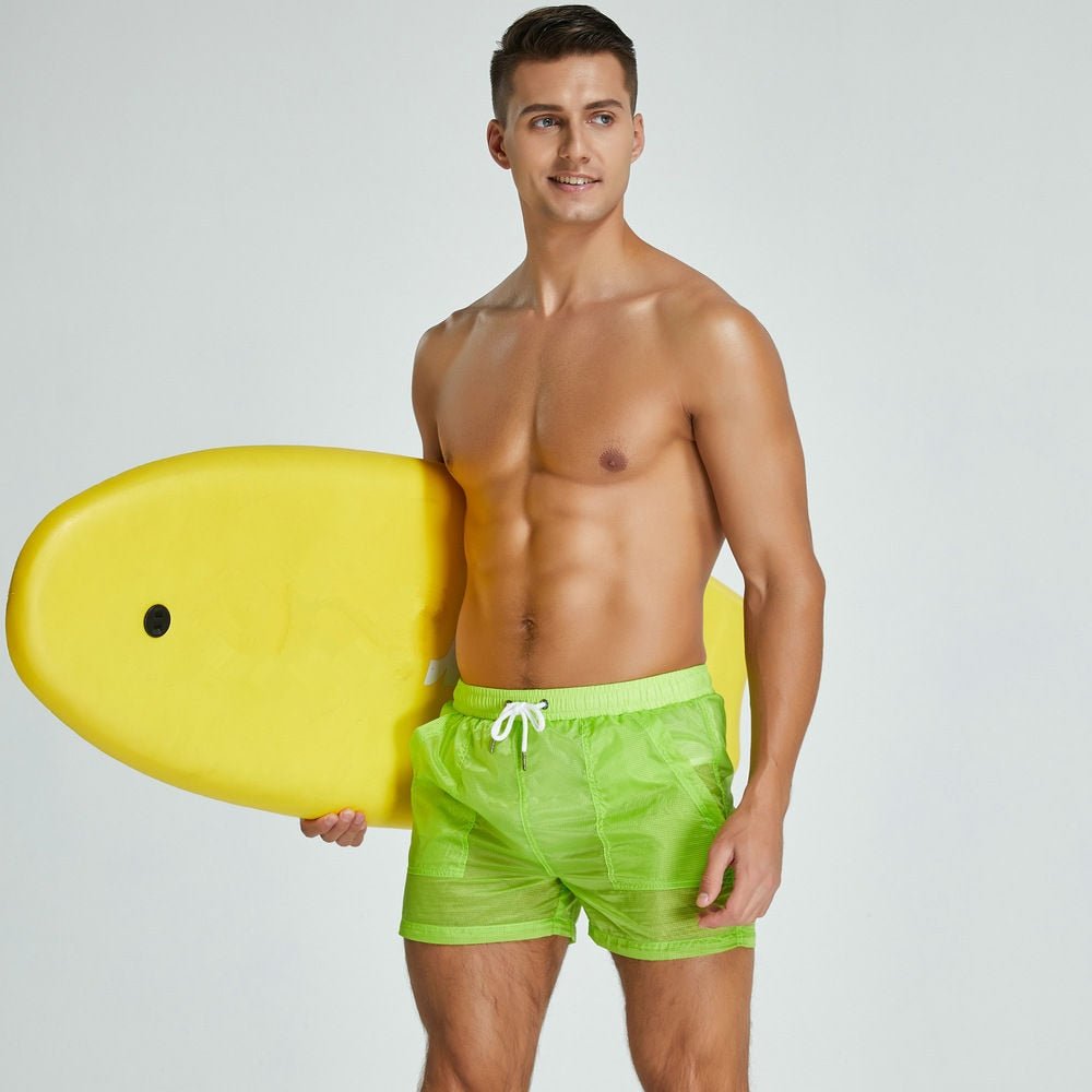 Transparent Pocketed Board Shorts | dmunderwear detail image 8
