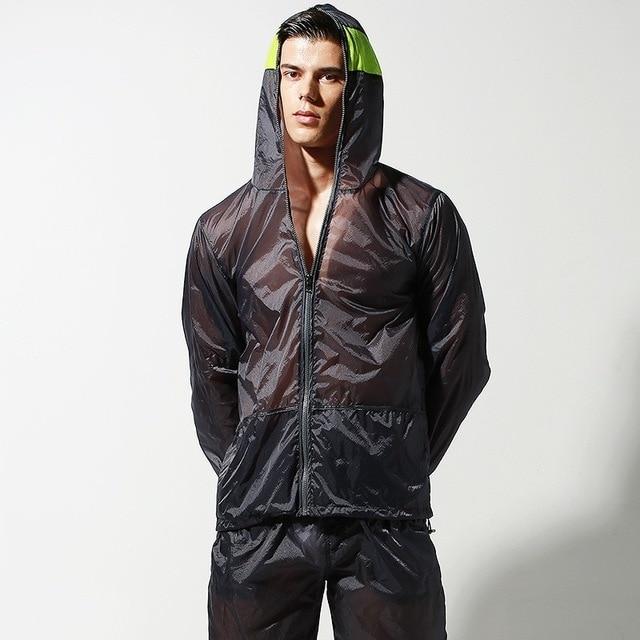 Transparent Racing Stripe Hoodie + Pants | dmunderwear detail image 13