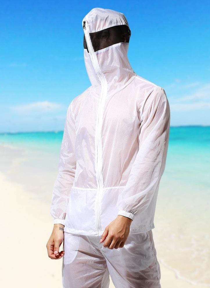 Transparent Racing Stripe Hoodie + Pants | dmunderwear detail image 3