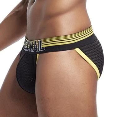 Trimmed Mesh Tanga Briefs | dmunderwear detail image 1