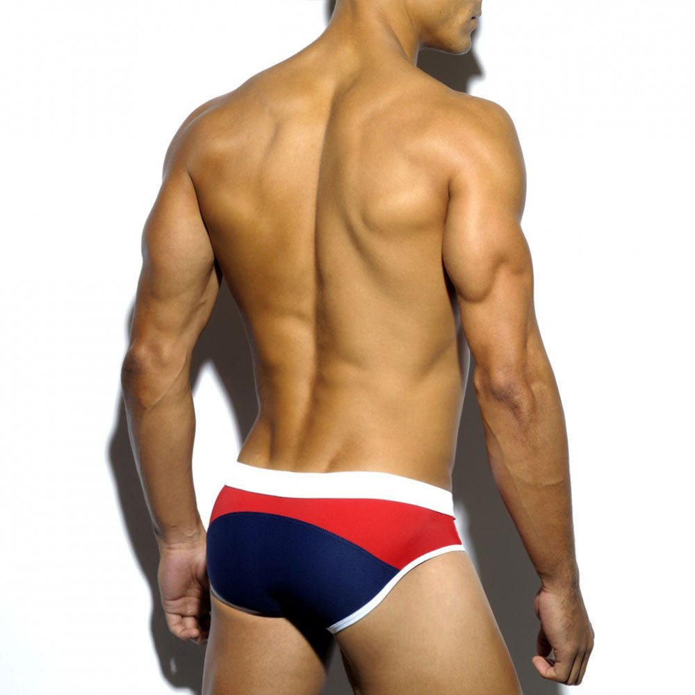 Two Color Bold Swim Briefs | dmunderwear detail image 6