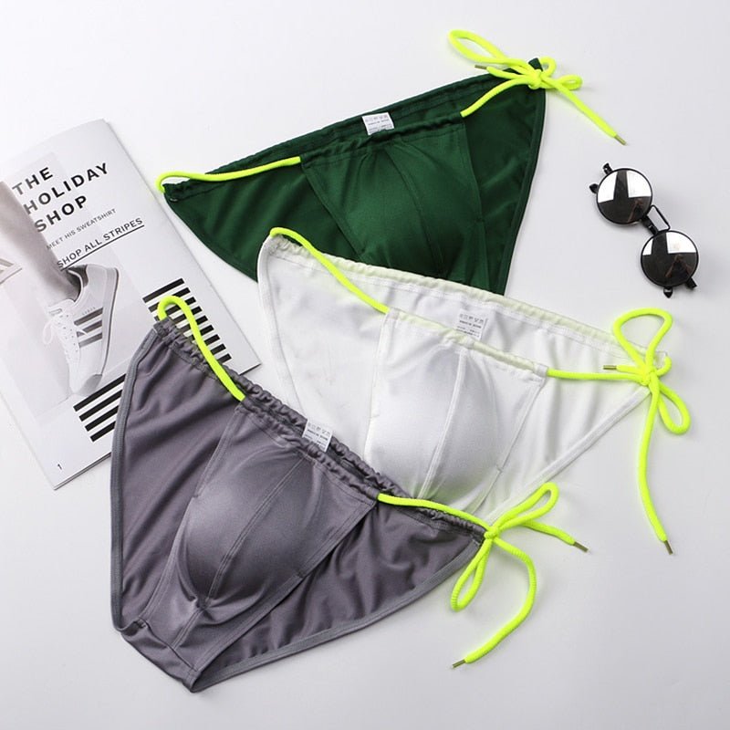 Two Toned Bowtie Bikini Swim Briefs | dmunderwear detail image 2