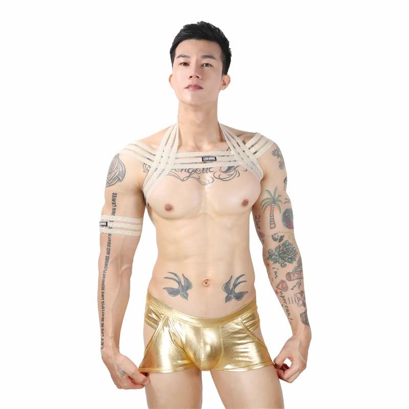 ORVLS Waterfall Harness + Metallic Jock Briefs | dmunderwear detail image 1