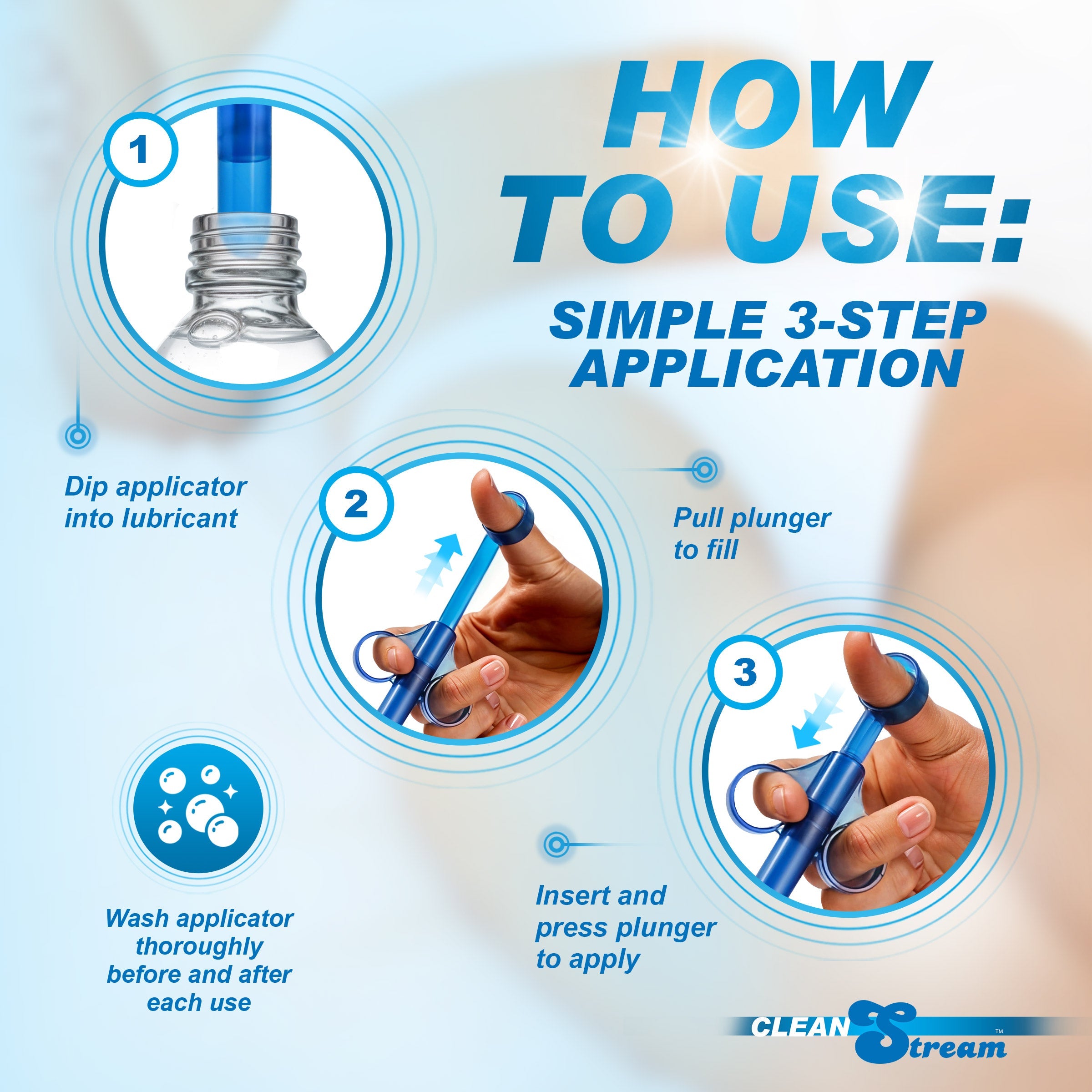 XL Lubricant Launcher - CleanStream Blue | dmunderwear detail image 5